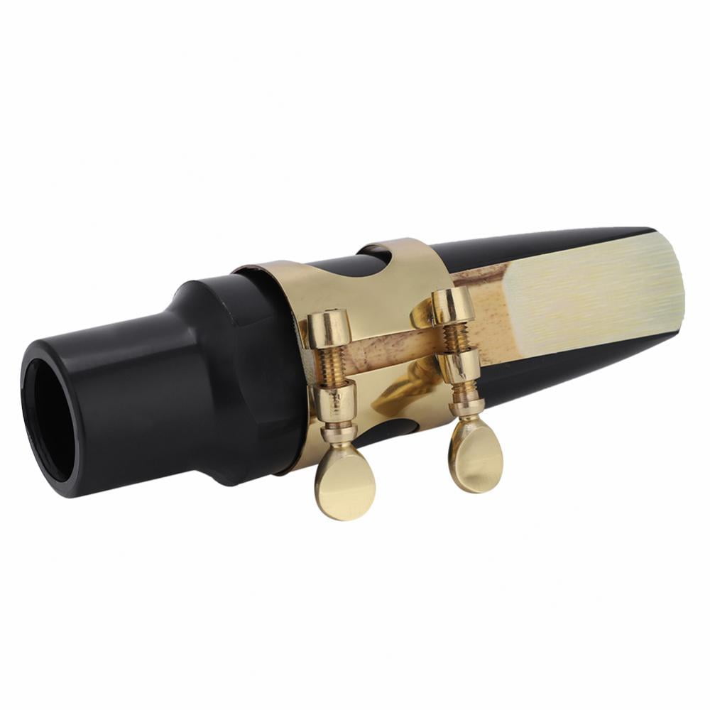 Saxophone Mouthpiece Set with Cap Metal Buckle Reed Pads Musical Instruments Vbest life ABS Tenor Sax Mouthpiece Set 